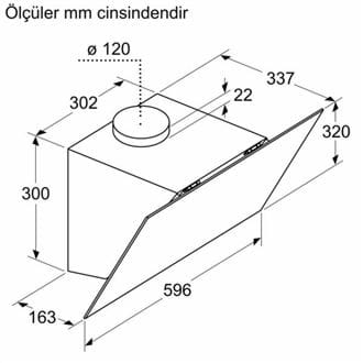 Siemens LC64KPJ60T 60cm Duvar tipi davlumbaz