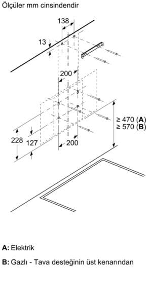 Siemens LC64KPJ60T 60cm Duvar tipi davlumbaz