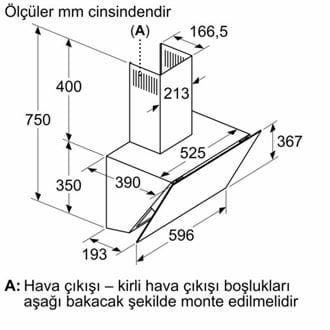 Siemens LC67KPJ30T 60cm Duvar tipi davlumbaz