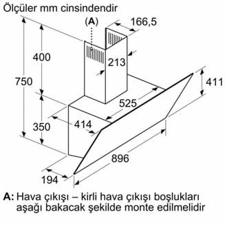 Siemens LC97KPJ60T 90cm Duvar tipi davlumbaz