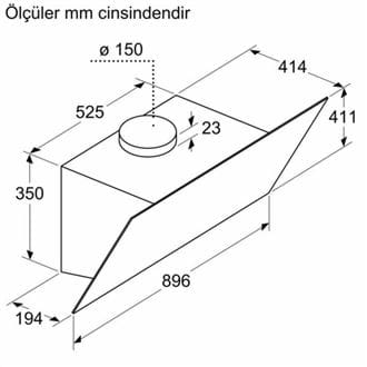 Siemens LC97KPJ60T 90cm Duvar tipi davlumbaz