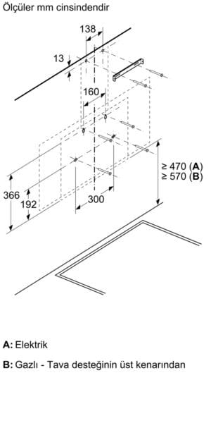 Siemens LC97KPJ60T 90cm Duvar tipi davlumbaz